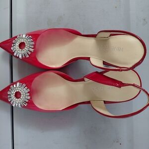 Nine West Red Slingback Heels